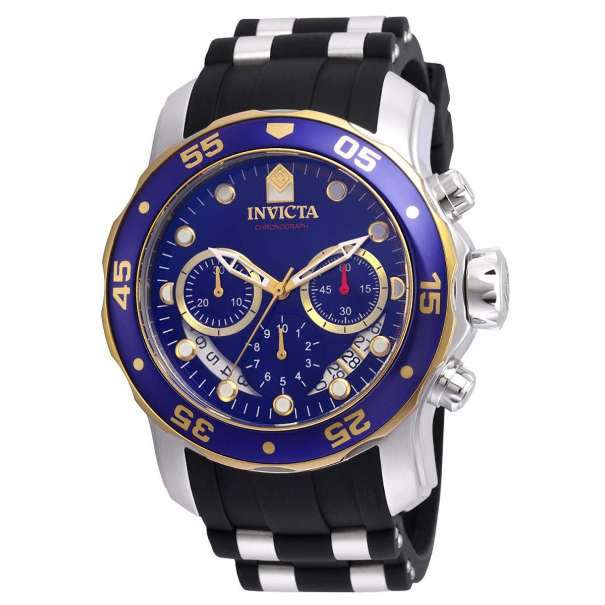 Invicta Men's 'Pro Diver' Quartz Stainless Steel and Si...