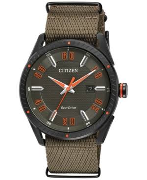 Drive from Citizen Men's Eco-Drive CTO Nylon Strap Watch BM6995-01X