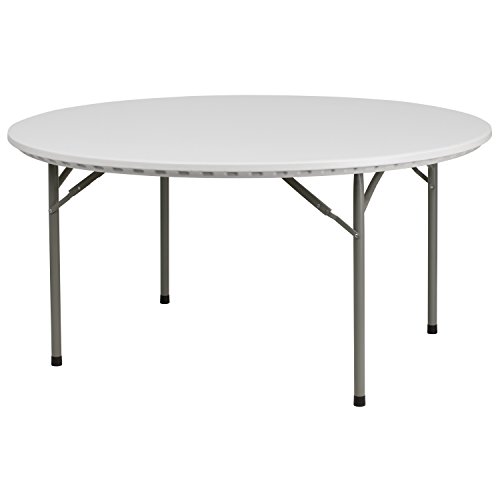 Flash Furniture 60'' Round Granite Plastic Fo...