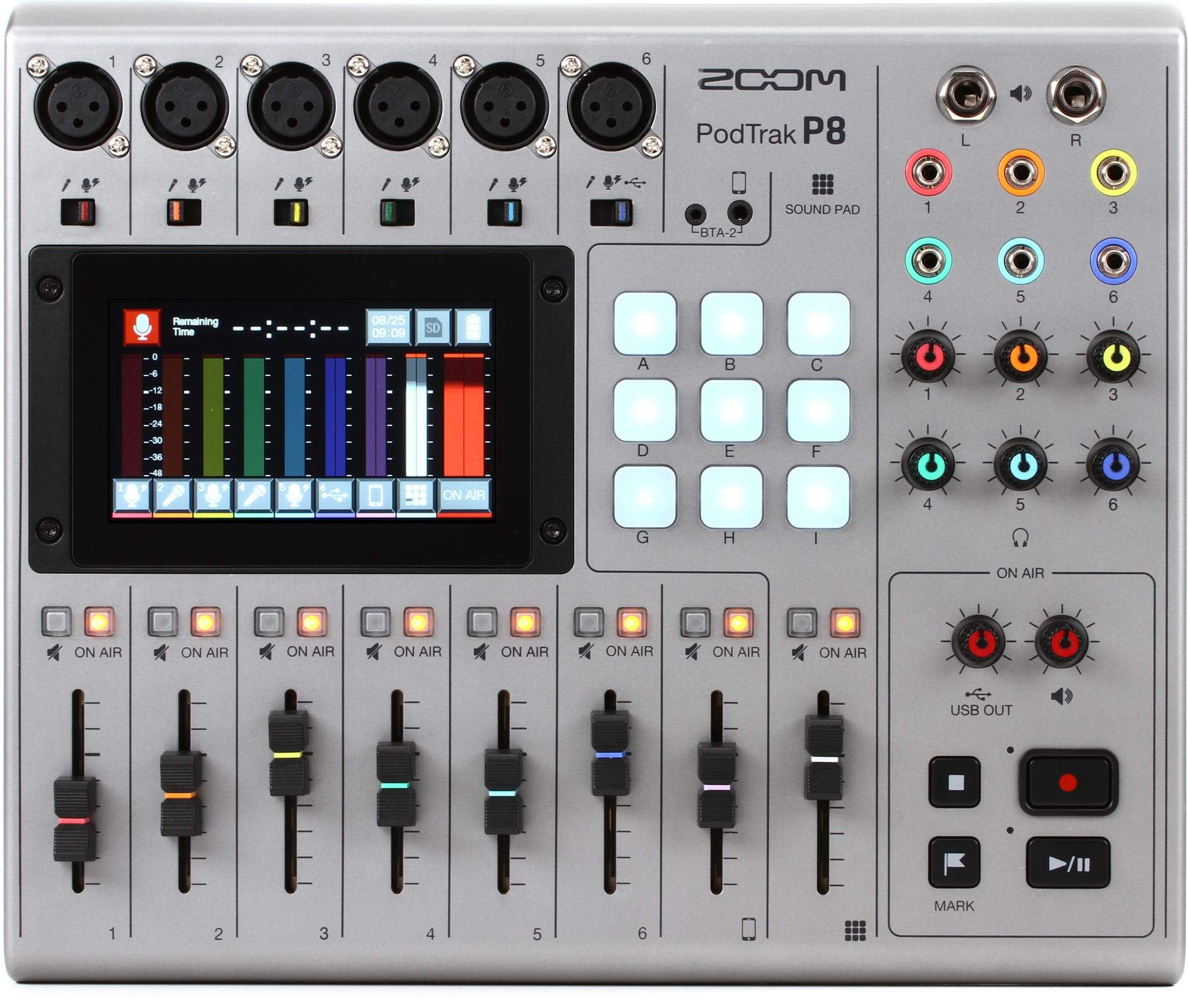 Zoom PodTrak P8 Podcast Recorder, 6 Microphone Inputs, ...