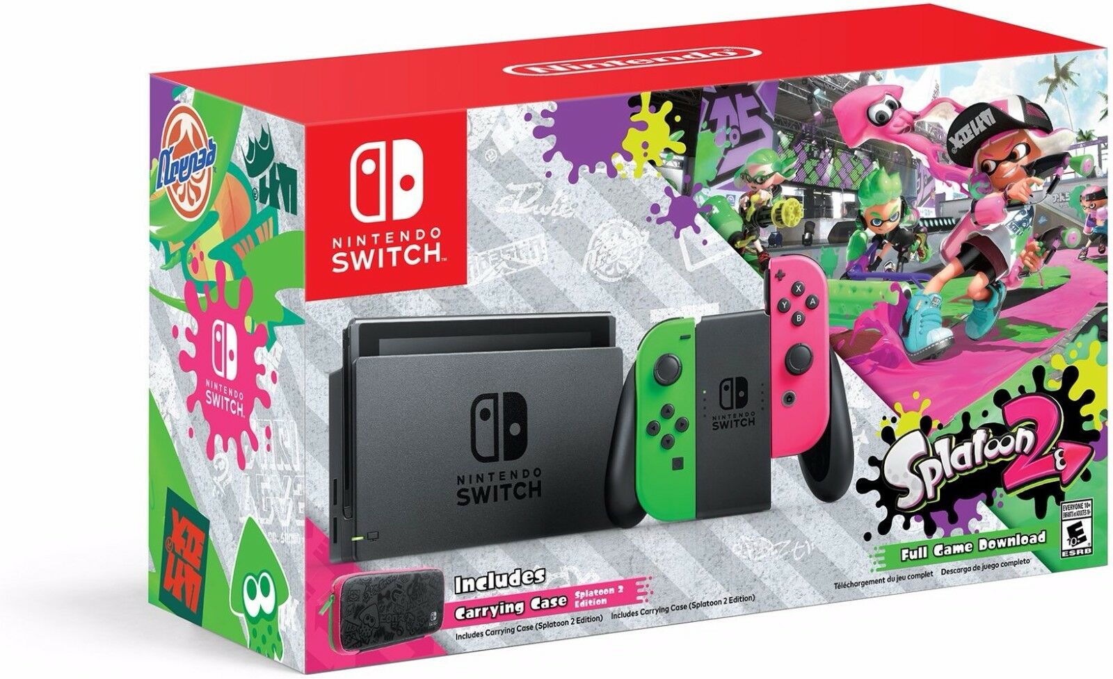 Nintendo Switch Hardware with Splatoon 2 + Neon Green/N...