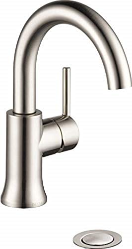 Delta Faucet Trinsic Single Hole Bathroom Faucet Brushe...