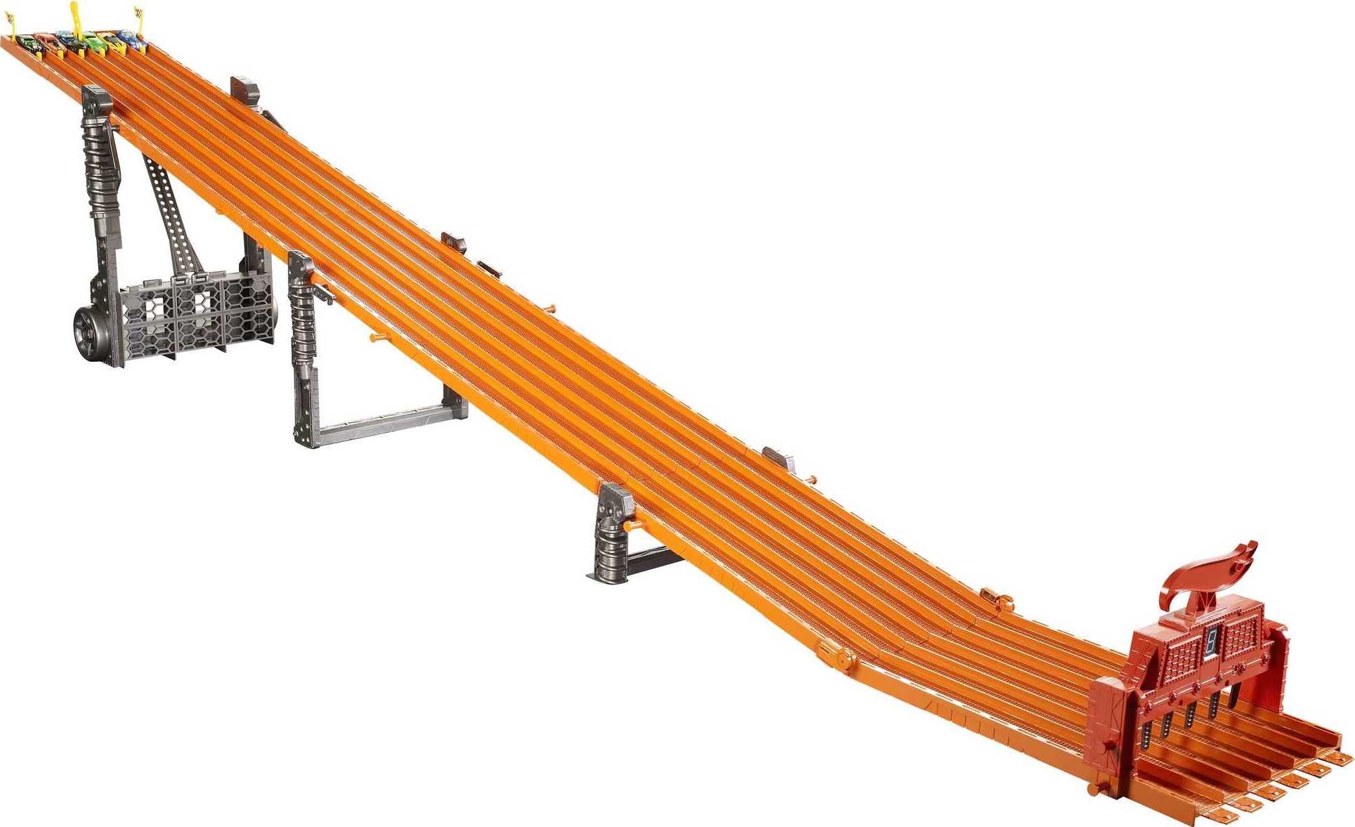 Hot Wheels Toy Car Track Set Super 6-Lane Raceway, 8ft ...