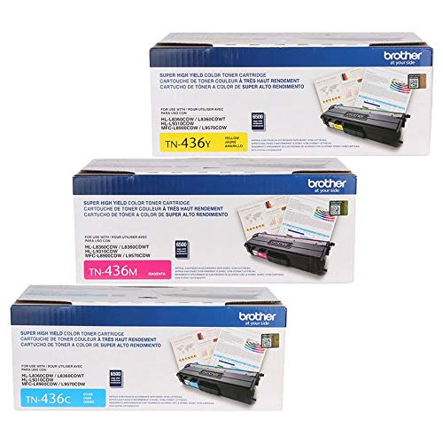 Brother TN-436 Super High Yield Toner Cartridge Set Col...