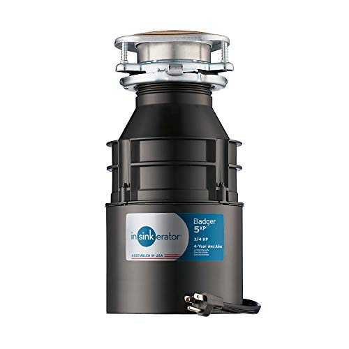 InSinkErator Garbage Disposal with Cord, Badger 5XP, 3/...