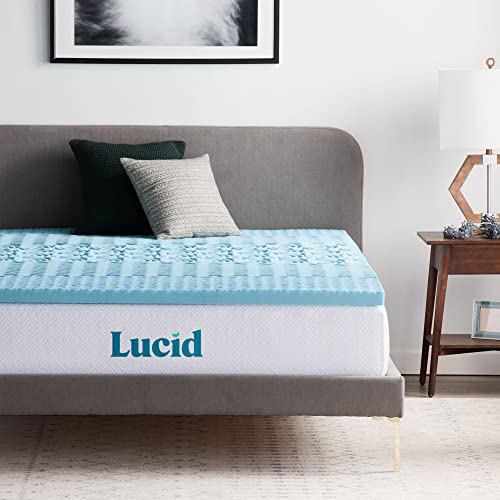 Lucid 5 Zone Lavender Memory Foam Mattress Topper