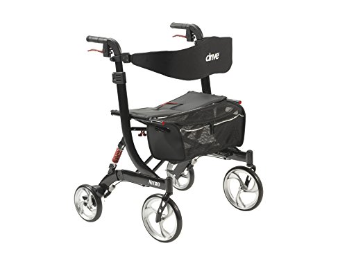 FBE Heavy Duty Nitro Euro Style Walker Rollator, Black ...