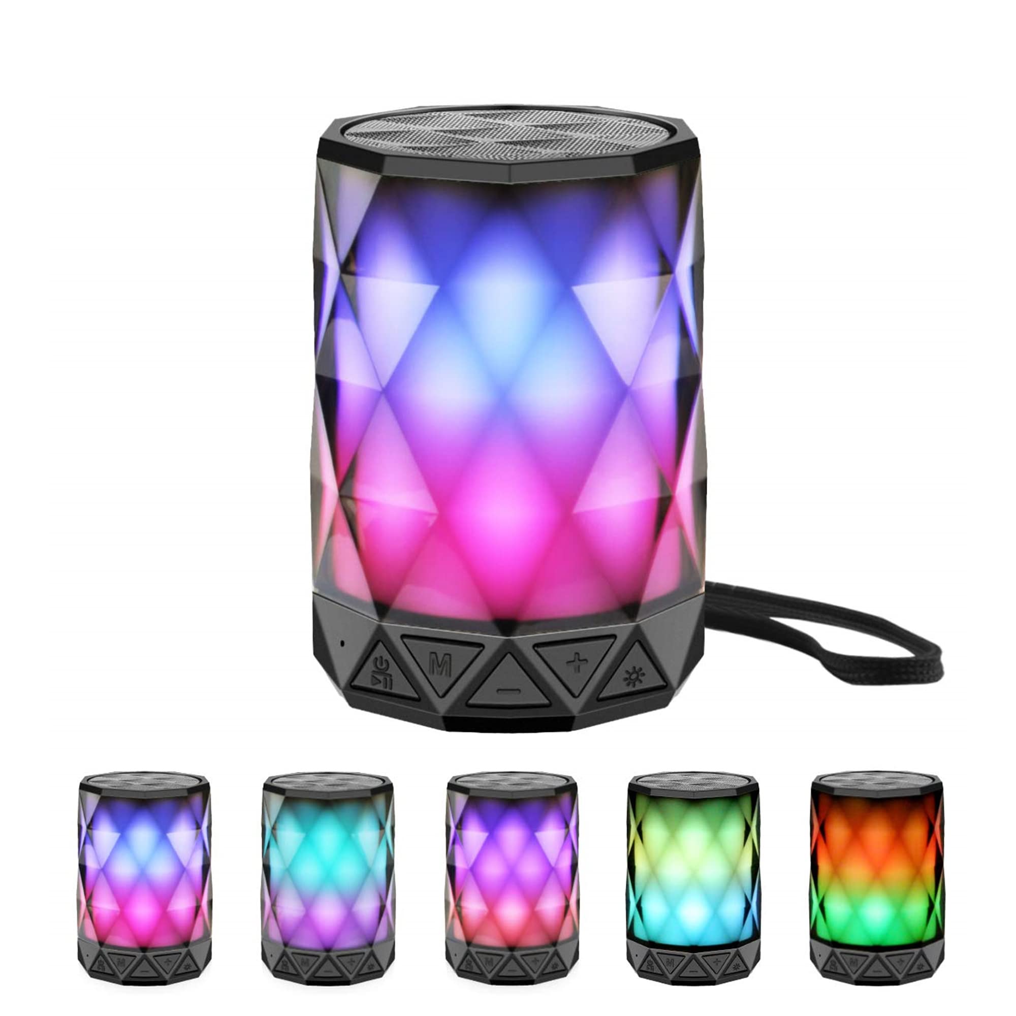 LFS Portable Bluetooth Speakers, Night Light Waterproof, Lightweight Portable Speakers for Travel, Pool, Beach, Biking, Kayak, Gifts for Kids, Women