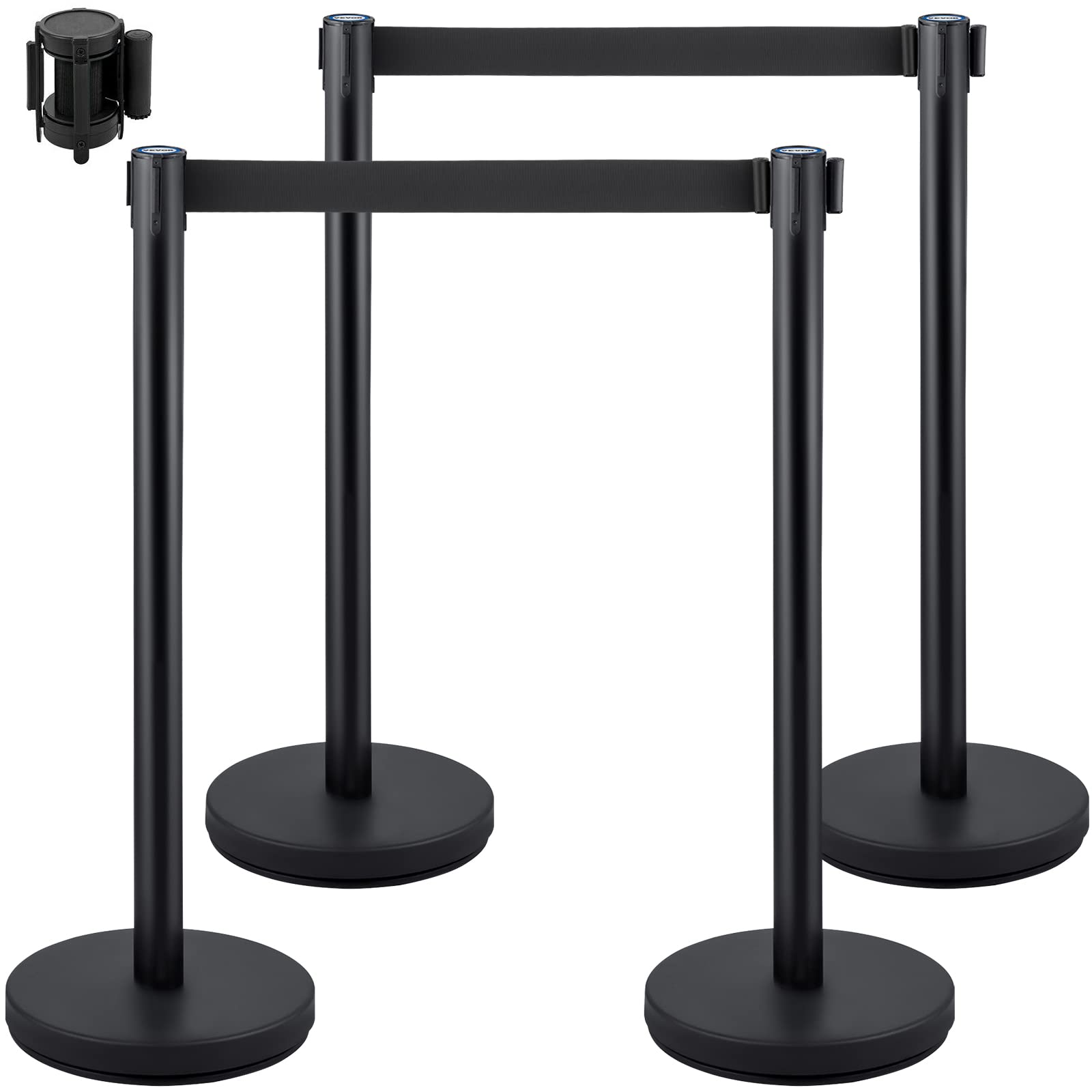 VEVOR Crowd Control Stanchion Set, Stanchion Set with 6...