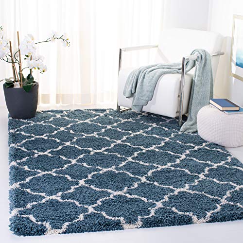 Safavieh Hudson Shag Collection SGH282L Slate Blue and ...