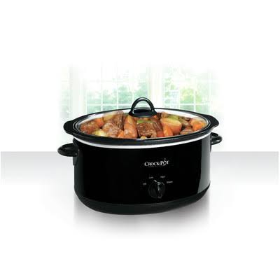 Crock-Pot Oval Manual Slow Cooker, Black, 8 quart (SCV8...