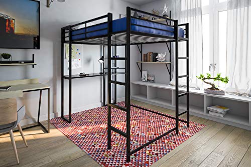 DHP Adobe Loft Bed, Silver, Full