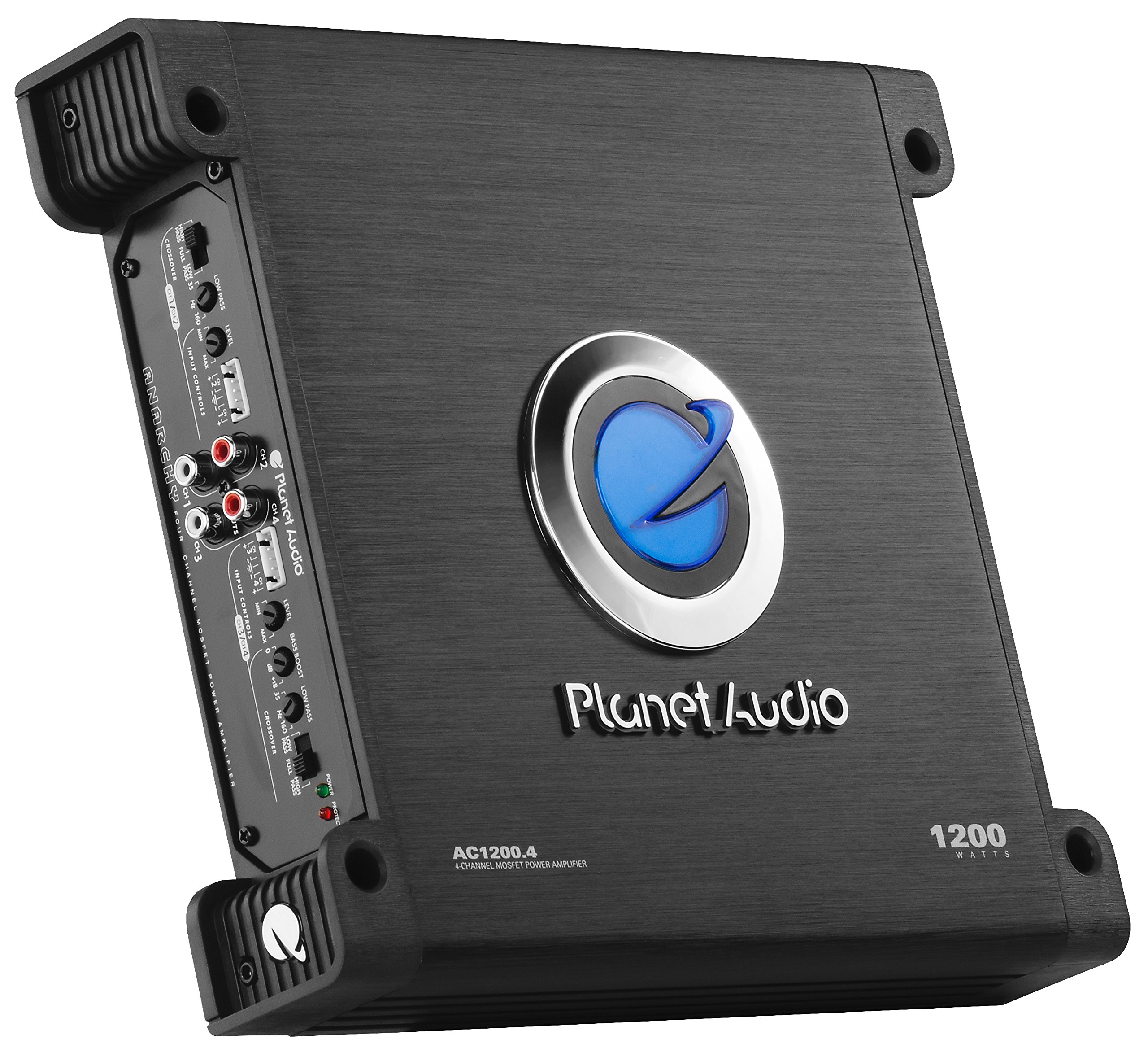 Planet Audio AC1200.4 4 Channel Car Amplifier - 1200 Watts, Full Range, Class A/B, 2-4 Ohm Stable, Mosfet Power Supply, Bridgeable