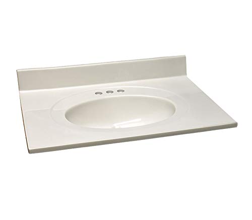 Design House Cultured Marble 31-Inch Vanity Top with Integrated Oval Bowl