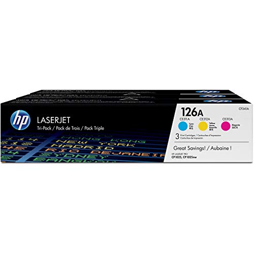 HP 126A | CE311A, CE312A, CE313A | 3 Toner Cartridges