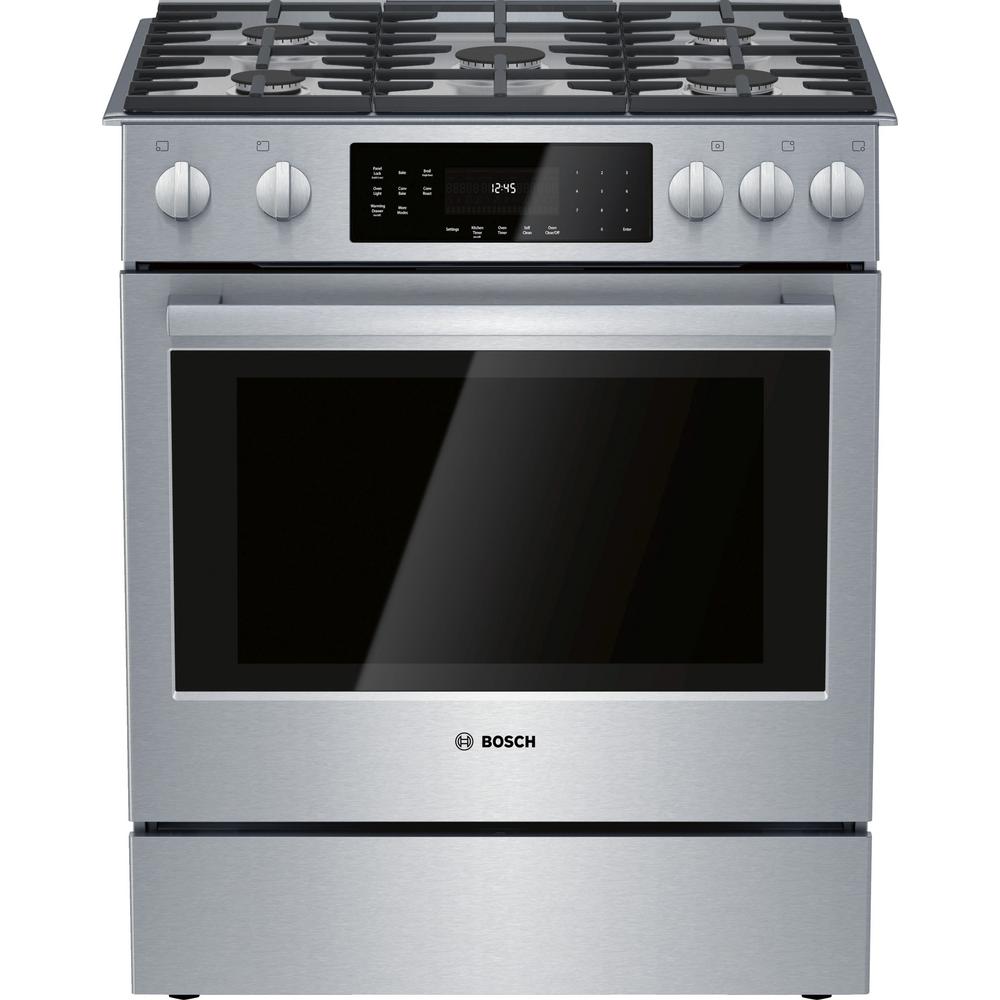 Bosch 800 30" Slide-in Natural Gas Range Stainless...